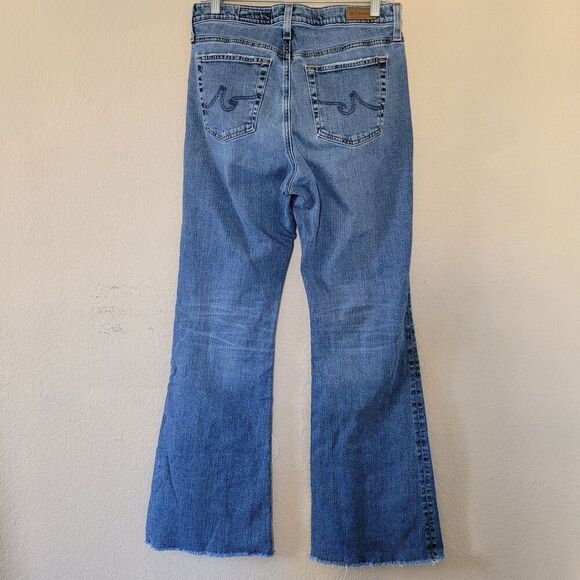 AG Adriano Goldschmied High Rise Flare Jean Womens 30 Medium Wash Full Length - Picture 9 of 9